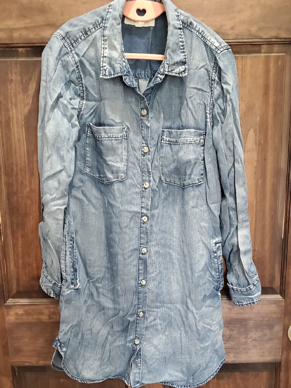 Thread & Supply Light Blue Denim Long Sleeve Shirt Dress